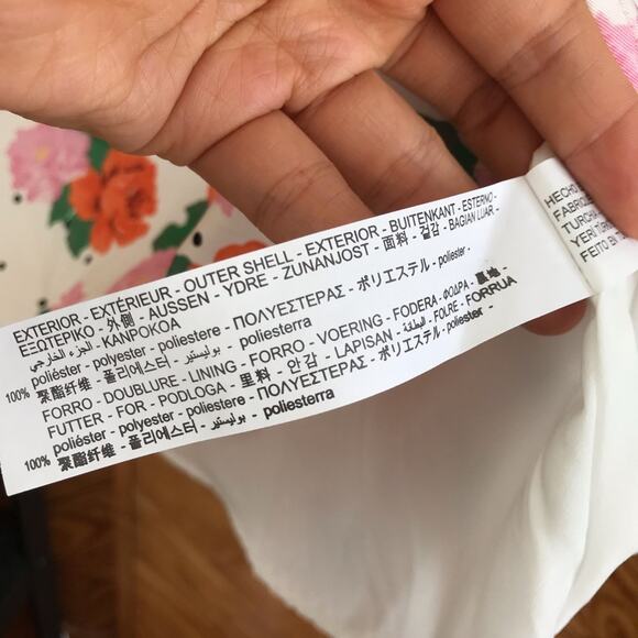 ZARA Orange Floral Puff Sleeve Mini Dress - Picture 7 of 9